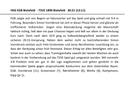 HSG EGB Bielefeld - TSVE 1890 Bielefeld 30:21 (13:11) Kipp (je 1).