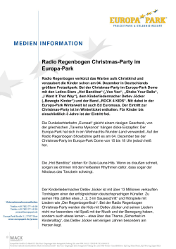 Radio Regenbogen Christmas-Party im Europa-Park