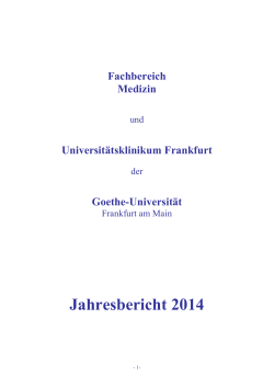 Jahresbericht 2014 - Goethe