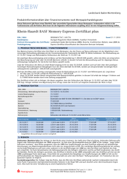 Rhein-Haardt BASF Memory-Express-Zertifikat - lbbw