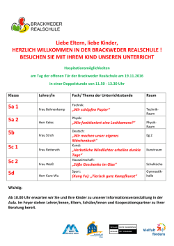 Hospitationsm&ouml;glichkeiten