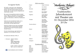 Jahreskonzert mit Theater am - Musikverein Rohmatt 1949 eV