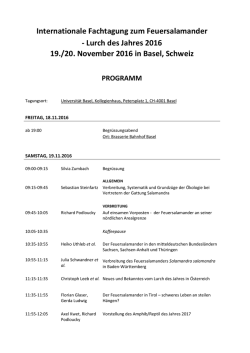 Internationale Fachtagung zum Feuersalamander