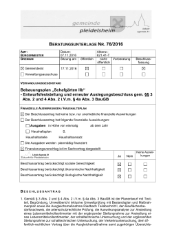 Drucksache 76/2016 - Gemeinde Pleidelsheim