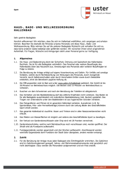 Haus-, Bad- und Wellnessordnung