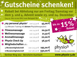 Gutscheine schenken!