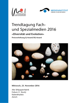Trendtagung Fach- und Spezialmedien 2016