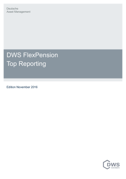 DWS FlexPension Top Reporting