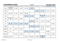 Pikettplan 2017 - Feuerwehr Horn