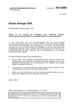 Kleine Anfrage 5345
