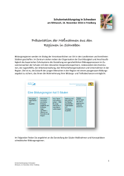 Präsentation der Maßnahmen aus den Regionen in Schwaben pdf
