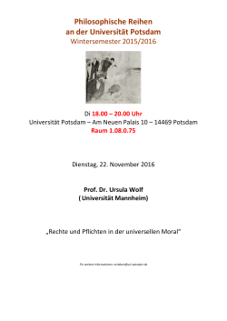 22.11.2016 - Universität Potsdam