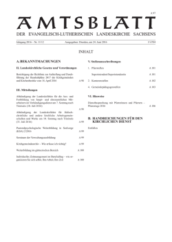 INHALT - Evangelisch-Lutherische Landeskirche Sachsens