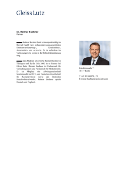 Dr. Reimar Buchner