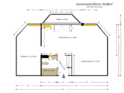 Gesamtwohnfläche: 49,88m²