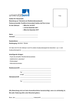 PDF Bewerbungsformular - Romanistik Universität Bonn