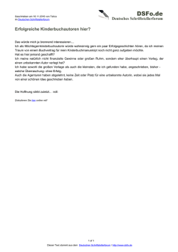 Erfolgreiche Kinderbuchautoren hier?