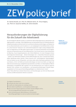 Herausforderungen der Digitalisierung f&uuml;r die Zukunft der Arbeitswelt