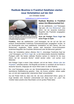 Radikale Muslime in Frankfurt: Salafisten starten