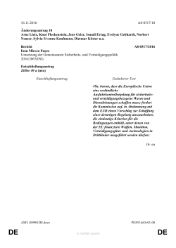 16.11.2016 A8-0317/10 Änderungsantrag 10 Arne Lietz, Knut