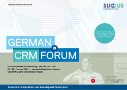 Programm - German CRM Forum