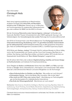 Dipl. Inform. Christoph Holz, CMC, CSE