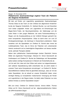 Pressemeldung als PDF - DRK Kinderklinik Siegen