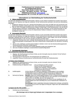 Informationen zum Praktikum