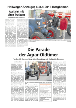 Hellweger Anzeiger 6./8.4.2013 Bergkamen