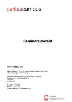 Diese Seminar-Auswahl als PDF erstellen | Druckversion - Fort