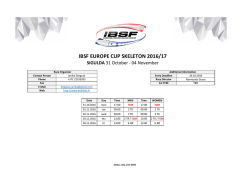 IBSF EC Skeleton Detailed Schedule 2016/17