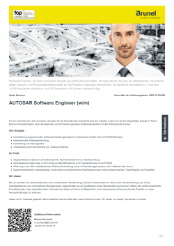 AUTOSAR Software Engineer Job in Bochum