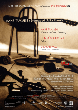 HANS TAMMEN »Endangered Guitar Projekt