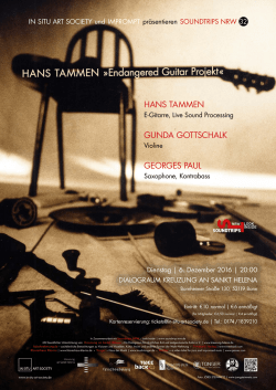 HANS TAMMEN &raquo;Endangered Guitar Projekt