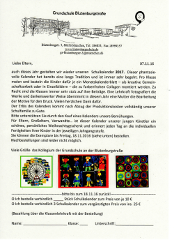 in diesem Elternbrief - Grundschule an der Blutenburgstrasse
