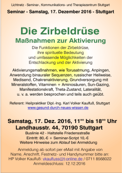 Die Zirbeldr&uuml;se - gesund-durch-neues
