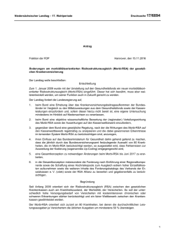 Drucksachen allgemein - Nieders&auml;chsischer Landtag