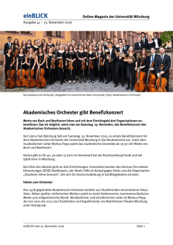 einBLICK - Universit&auml;t W&uuml;rzburg