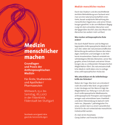 Einf&uuml;hrungsseminar Medizin menschlicher machen 2017