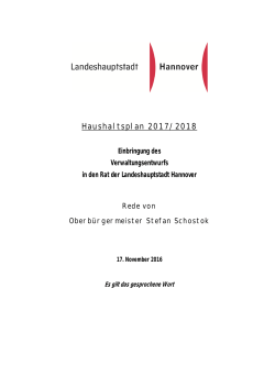 Haushaltsplan 2017/2018
