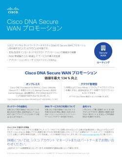 Cisco DNA Secure WAN プロモーション