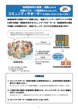 コミュニティサポーター派遣制度のご案内 (PDF形式, 1.08MB)