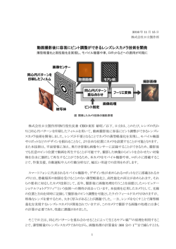 動画撮影後に容易にピント調整ができるレンズレスカメラ技術を開発