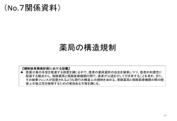 薬局の構造規制 （No.7関係資料）