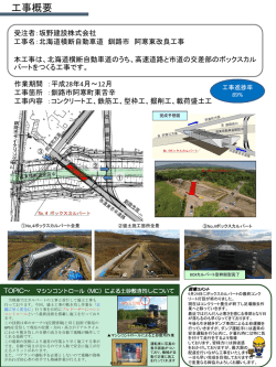 北海道横断自動車道 釧路市 阿寒東改良工事