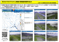 河川カメラのリアルタイム映像の情報提供箇所を拡大