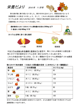 栄養だより 2016 年 11月号
