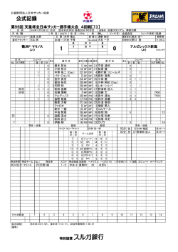 公式記録 - 日本サッカー協会