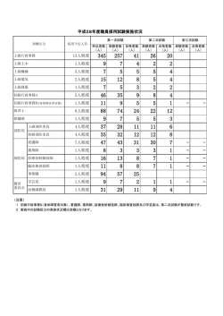 （平成29年4月1日採用予定分）実施状況（PDF形式：106KB）