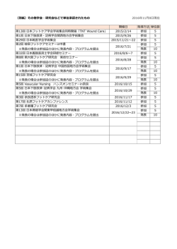 （別紙）その他学会・研究会などで単位承認されたもの 2016年11月8日